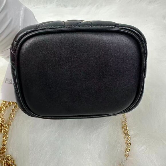 Coach Ava Crossbody Bag With Quilting In Gold/Black Leather CY730 - Picture 5 of 11